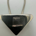 Prada  Triangle Silver‎ Tone Key Ring Chain Replacement Lock Bag Charm Photo 0