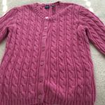 Gap Vintage Cable Knit Cardigan Sweater Pink - Sz S Photo 5