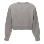 NEW Rotate by Birger Christensen Cropped Sweater Rhinestone Logo size 40 Grey Gray Photo 9