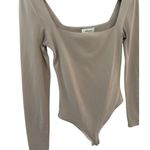 Aritzia  Babaton Contour Squareneck Longsleeve Bodysuit Nude Size Small Photo 6