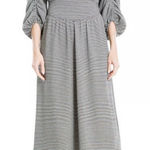 Max Studio NWT  Textured Midi Dress with Ruched Sleeves - Size: Large Photo 0