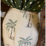 Talbots KHAKI, BROWN & GREEN LINEN & SILK VINTAGE 1990'S MONKEY PRINT SKIRT (10) Photo 5