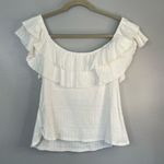 Anthropologie Elegant White Ruffle Top Photo 4