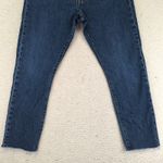 Levi's  501S Skinny Women's 32 Jeans W32 L28‎ Blue Distressed Button Fly Raw Hem Photo 3