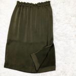 H&M  Olive Green Straight Skirt Elastic Waist Size 6 Photo 2