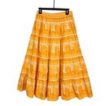 Cleobella Everly Coastal Orange Tiered Ruffle Boho Midi Skirt & Top Co-ord M/L Photo 4