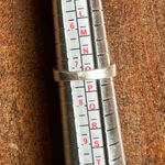 Love carved stamped sterling silver ring Photo 4