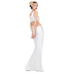 Norma Kamali Bias Obie Skirt in Snow White Small New Womens Satin Long Maxi Photo 10