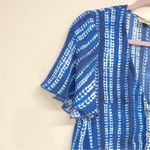 Show Me Your Mumu  Blue Tie Dye Flutter Sleeve Button Down Blouse Womens S Casual Photo 1