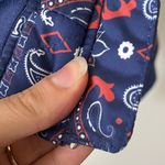 Levi's Diamond Quilted Bomber Jacket in Blue & Red Paisley Womens Size M NWT Photo 13