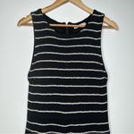 Alice + Olivia Monah Striped Metallic Sleeveless Wool Blend Sweater Dress Photo 4