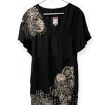 Yoana Baraschi Black Beaded Silk Dress Size 6 Photo 1