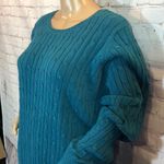 st. john's bay St John’s Bay Jewel Green Loose Knit Sweater XL Photo 3