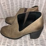 Free People  Terrah Grey Leather Cut Block Heel Ankle Booties Shoes Women 8.5 39 Photo 1