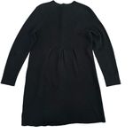 Eileen Fisher Silk Cotton Interlock Long Cardigan Jacket Black Size Medium Photo 6