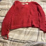 American Rag  Dark Pink Knitted Long Sleeve Chunky Cable Knit Sweater Sz Medium Photo 1