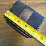 Coach  Signature CC Wallet Black Canvas Fold Over Leather Card Holder Small Photo 2