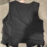 SheIn  Black Lace-Up Vest Blouse M NWT Photo 3