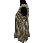 Kathy Ireland  Maternity Vintage 90s Earthy Grunge Striped Sleeveless Stretch Top Photo 2