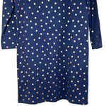 Boden Women’s Metallic Polka Dot Sweatshirt Dress Navy Blue/Copper Size 6 L Blue Photo 8