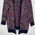 VICI  Women Fuzzy Longline Cardigan Sweater Size Small Multicolor Open Front Cute Photo 4