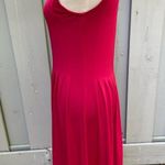 Talbots  Petites Red Pleated Sleeveless A-line Dress Photo 3