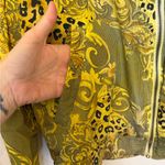 Vintage Baroque Leopard Silk Bomber Jacket | East West Versace Style 90s Small Gold Photo 3