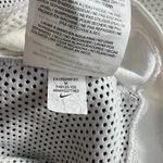 Nike Perforated Mesh Graphic Leather Zip Back White T-Shirt Size US Medium Photo 10