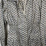 Tory Burch  Casey Anorak Jacket Windbreaker White Blue Floral Paisley Size 8 Photo 11