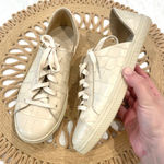 Freda Salvador Eda D'Orsay Sneaker Sand Embossed Croc Size 6.5 White Photo 0