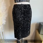 Black Sequin Knee Length Pencil Skirt Photo 1