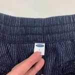 Old Navy Dark Blue Pinstripe Linen Blend Pull On Shorts L Photo 2