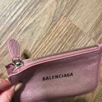 Balenciaga  logo pink metallic zip card case minor flaw like rubbing pictured Photo 7