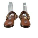 Free People Beatrice Beaded Flat Sandal Flip Flop Tan Brown Size 38 US 7.5 Photo 8