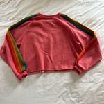 Aviator Nation RED/PINK CROPPED CREW Photo 2