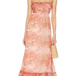 byTiMo Chiffon Strap Maxi Dress Women's XS Salmon Bright Field Sleeveless NWOT Pink Photo 0