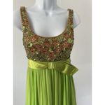 Saks 5th Avenue Vtg 60s Saks Fifth Avenue Lime Green Sequin MOD RETRO MAD MEN Dress Sz: S Photo 3