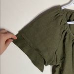 Madewell  tiered-sleeved top in moss green size S Photo 45
