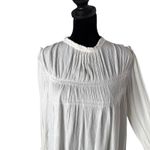 Free People Kelsey Crinkle Top Size S White Flare Sleeve Feminine Cottage BOHO Photo 2