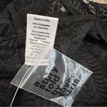 Avec Les Filles Black Lace Puff Sleeves Blouse Size Small Keyhole Back Photo 6