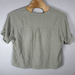 Soft Surroundings Gauze Popover Shirt Womens 1X Sage Green Lagenlook Boho Photo 3