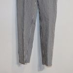 ZARA Black Striped Seersucker Pants Sz S Photo 3