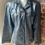 wilson's leather  Maxima Black Blazer Style Vintage Jacket Button Up Bikercore Photo 0