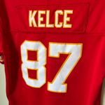 Kansas City Chiefs Travis Kelce Red Football Jersey Women's Small Photo 3