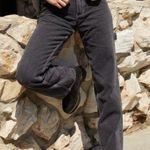 Brandy Melville John Galt Charcoal Gray High Rise Cargo Crispina Carpenter Jeans S Photo 0