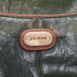 J.G. Hook Leather Brown Green Small Purse Bag Adjustable Purse Zipper Cross Body Photo 8
