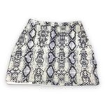 SheIn Womens Skirt Size Medium Snakeskin Print Vented Mini Black Gray White Photo 3