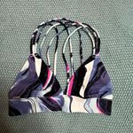 Victoria's Secret VS PINK Victoria’s Secret Blue Marbled Bikini Cross Top Size XS EUC Photo 0