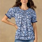 Sundance  Lodi Floral Puff Sleeve Smocked Blouse Photo 6