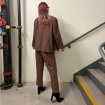 Bloomingdales Vintage Bloomingdale’s Chocolate Brown Silk Suit Set Photo 10